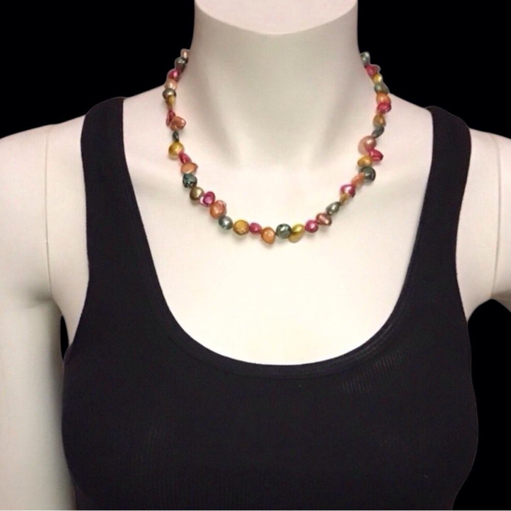 Vintage Freshwater Dyed Pearls Necklace
